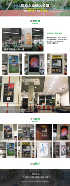 北京市昌平區(qū)北京吉利大學(xué)校園宿舍食堂框架廣告